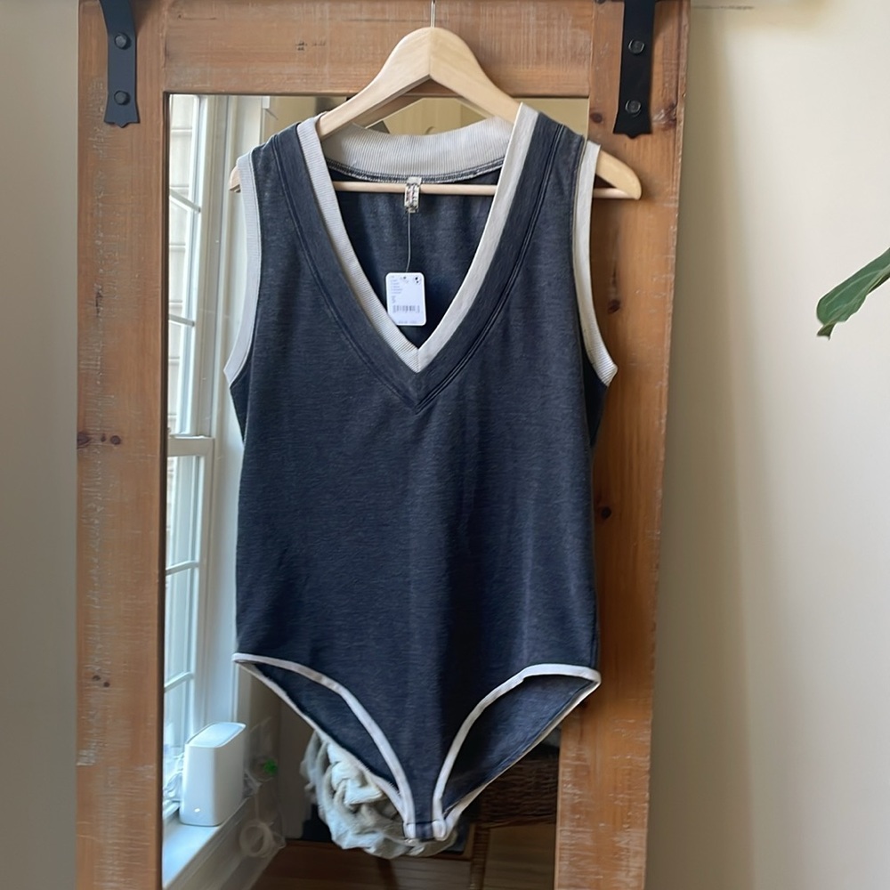 NWT Free People Intimately Cozy Cool Girl Tank Bodysuit Size S